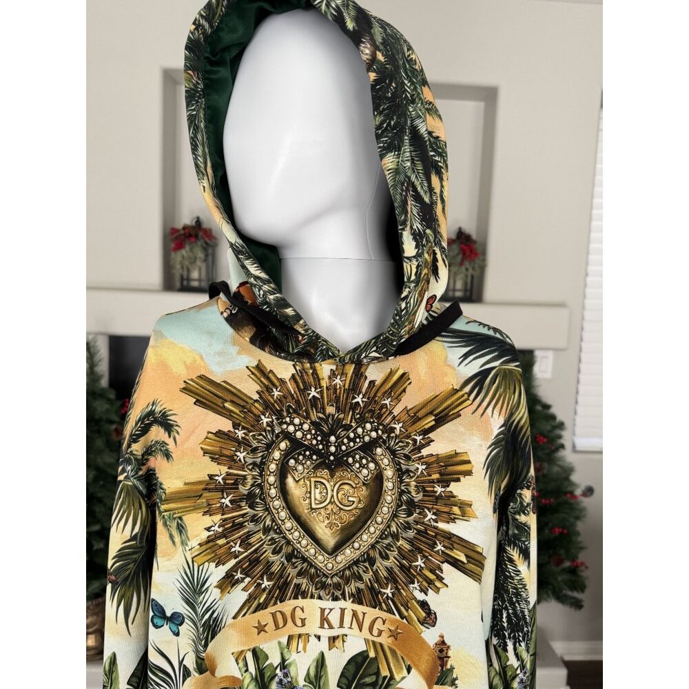 Dolce & Gabbana  Jumpsuit Hoodie King Collection Multi color Jungle Print Size 5